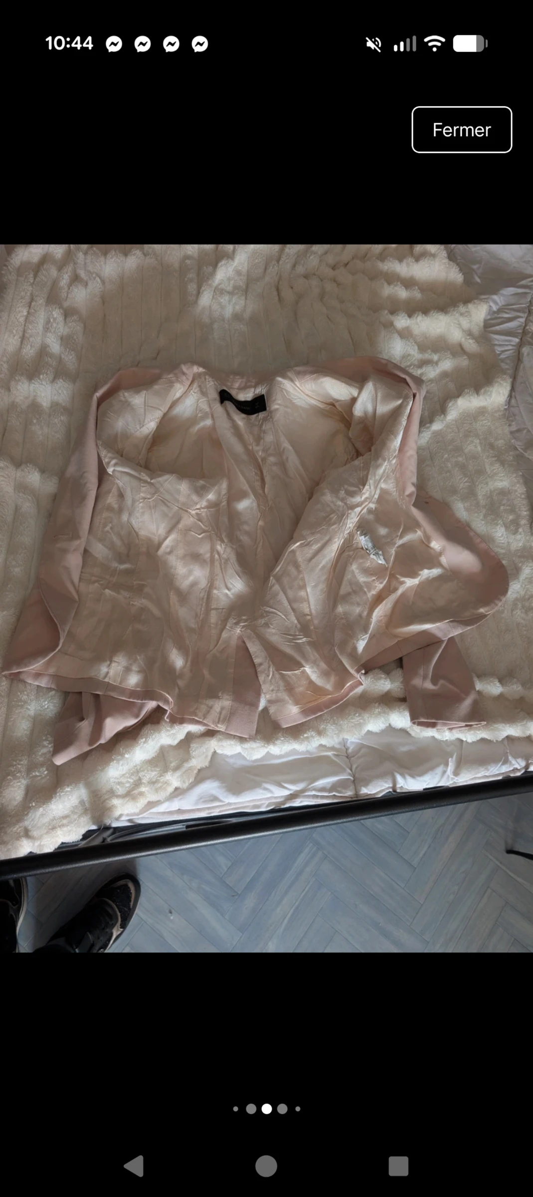 Magnifique Blazer / Zara Basic kostuumjas - Poederton / Nude - Maat M – photo 9